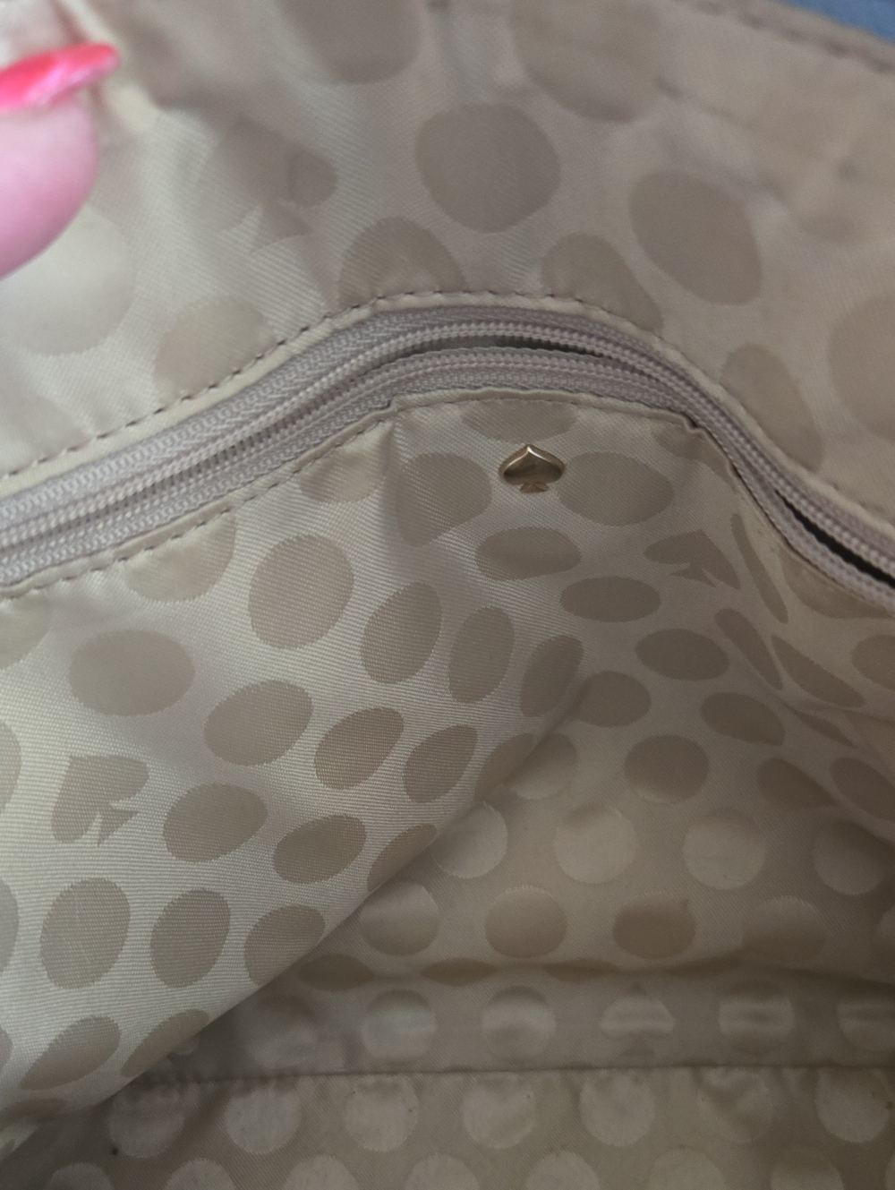 Kate Spade Light Blue Dome Satchel with Added Gold Chain - Picture 8 of 8